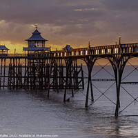 Buy canvas prints of Clevedon pier at sunset by Rory Hailes