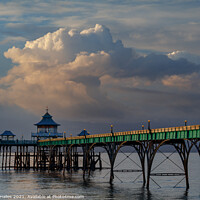 Buy canvas prints of Clevedon Pier  with cumulus cloud by Rory Hailes
