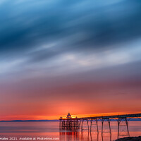Buy canvas prints of Clevedon Pier at Sunset by Rory Hailes