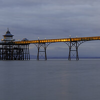Buy canvas prints of Clevedon Pier with reflection by Rory Hailes