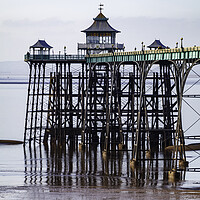 Buy canvas prints of Clevedon Pier head at very low tide by Rory Hailes