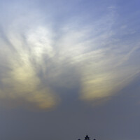 Buy canvas prints of Clevedon Pier cloud formation overhead by Rory Hailes