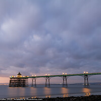 Buy canvas prints of Clevedon Pier at Night by Rory Hailes