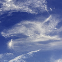 Buy canvas prints of Cirrus clouds against a blue sky by Rory Hailes