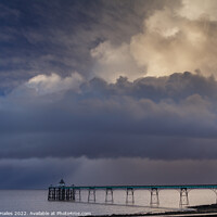 Buy canvas prints of Clevedon Pier on a stormy evening by Rory Hailes