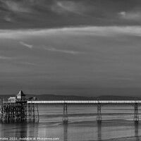 Buy canvas prints of Black and White Clevedon Pier by Rory Hailes