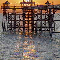 Buy canvas prints of Clevedon Pier at sunset  by Rory Hailes