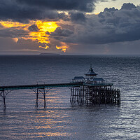 Buy canvas prints of Clevedon pier at sunset by Rory Hailes