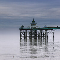 Buy canvas prints of Clevedon Pier with the fog clearing by Rory Hailes