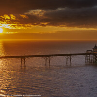 Buy canvas prints of Clevedon Pier at sunset just before the sun disapp by Rory Hailes
