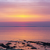 Buy canvas prints of Colourful sunset over the Bristol channel by Rory Hailes