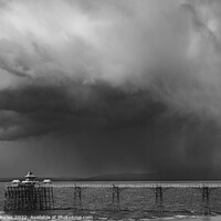 Buy canvas prints of Clevedon Pier on a cold and cloudy day by Rory Hailes
