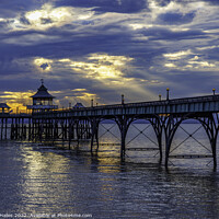 Buy canvas prints of Clevedon Pier at sunset by Rory Hailes