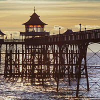 Buy canvas prints of Clevedon Pier at sunset by Rory Hailes