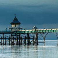 Buy canvas prints of Clevedon Pier with reflection. by Rory Hailes