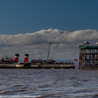Buy canvas prints of PS Waverley leaving Clevedon Pier by Rory Hailes