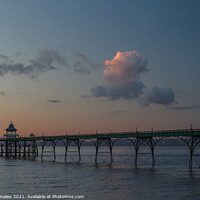Buy canvas prints of Clevedon Pier on a cl;ear evening by Rory Hailes