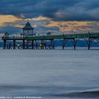 Buy canvas prints of Clevedon Pier Milky Effect by Rory Hailes
