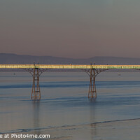 Buy canvas prints of Clevedon Pier at sunset by Rory Hailes