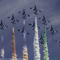 Buy canvas prints of The Frecce Tricolori display team by Rory Hailes