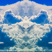 Buy canvas prints of Mirrored fluffy cloud by Rory Hailes