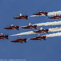Buy canvas prints of Red Arrows inverted by Rory Hailes