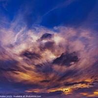 Buy canvas prints of Multicoloured clouds by Rory Hailes