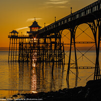 Buy canvas prints of Clevedon Pier Sunset by Rory Hailes
