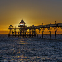 Buy canvas prints of Clevedon Pier at Sunset by Rory Hailes