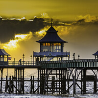 Buy canvas prints of Clevedon Pier head at Sunset by Rory Hailes