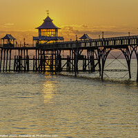 Buy canvas prints of Clevedon Pier At Sunset by Rory Hailes