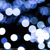 Buy canvas prints of Abstract background of white and blue light halos or circles in a tree by SnapT Photography