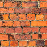 Buy canvas prints of Abstract background of a close up of a Victorian red brick wall by SnapT Photography