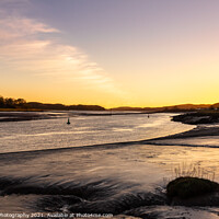 Buy canvas prints of River Dee estuary at sunset in winter at Kirkcudbright, Scotland by SnapT Photography