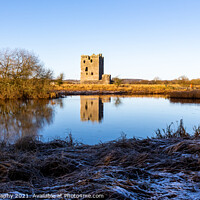 Buy canvas prints of Threave Castle reflecting on the River Dee in the winter sun and by SnapT Photography
