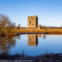 Buy canvas prints of Threave Castle reflecting on the River Dee in the winter sun and by SnapT Photography