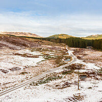 Buy canvas prints of Snow covered Cairnsmore of Fleet at the Big Water of Fleet Railway Viaduct by SnapT Photography