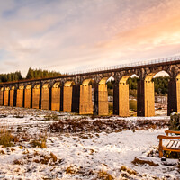 Buy canvas prints of The old victorian red brick Big Water of Fleet Railway Viaduct, Scotland by SnapT Photography