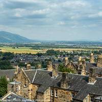 Buy canvas prints of View over Stirling, the Forth Valley and Ochil Hills in the background by SnapT Photography