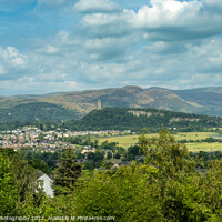 Buy canvas prints of View over Stirling with the Wallace Monument and Ochil Hills in the background by SnapT Photography