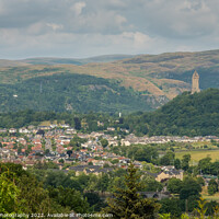Buy canvas prints of View over Stirling with the Wallace Monument and Ochil Hills in the background by SnapT Photography