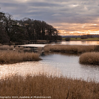 Buy canvas prints of Sunset over islands and channels on the River Dee at Threave Estate in winter by SnapT Photography