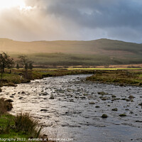 Buy canvas prints of The Water of Deugh near Carsphairn at sunset in winter by SnapT Photography