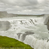Buy canvas prints of Tourists at the Gullfoss Waterfall on the Hvita River, Golden Circle, Iceland by SnapT Photography