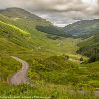 Buy canvas prints of A view down a Scottish highland glen from the 'Res by SnapT Photography