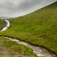 Buy canvas prints of A waterfall and fast flowing highland stream on the isle of Skye, Scotland by SnapT Photography