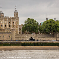 Buy canvas prints of The Tower of London and River Thames on a cloudy summers day by SnapT Photography