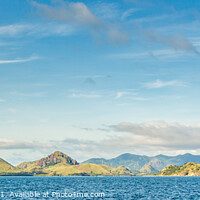 Buy canvas prints of Panoramic view of the mountains and hills of the Flores coastline in Indonesia by SnapT Photography