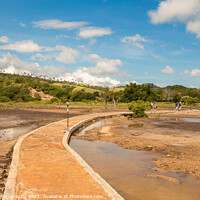 Buy canvas prints of The path at the entrance to Komodo National Park in Rinca Island, Indonesia by SnapT Photography