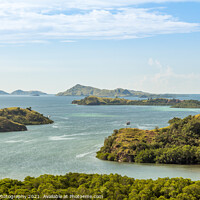 Buy canvas prints of A landscape view over Komodo National Park from Rinca Island, Flores, Indonesia by SnapT Photography